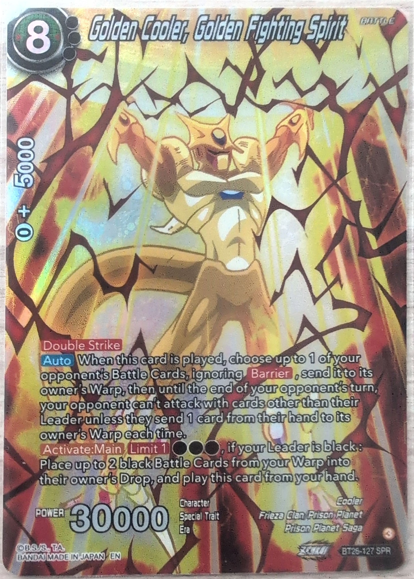 Dragon Ball Super - Golden Cooler, Golden Fighting Spirit - BT26-127 SPR