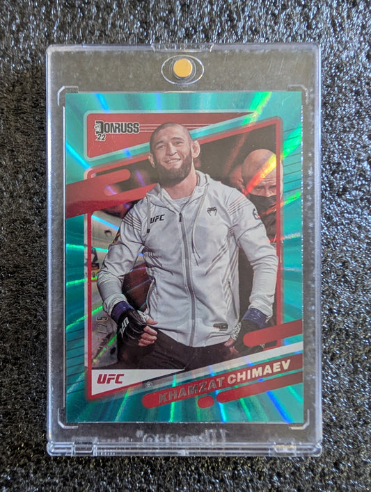 UFC Khamzat Chimaev 2022 Panini Donruss Teal Explosion /25