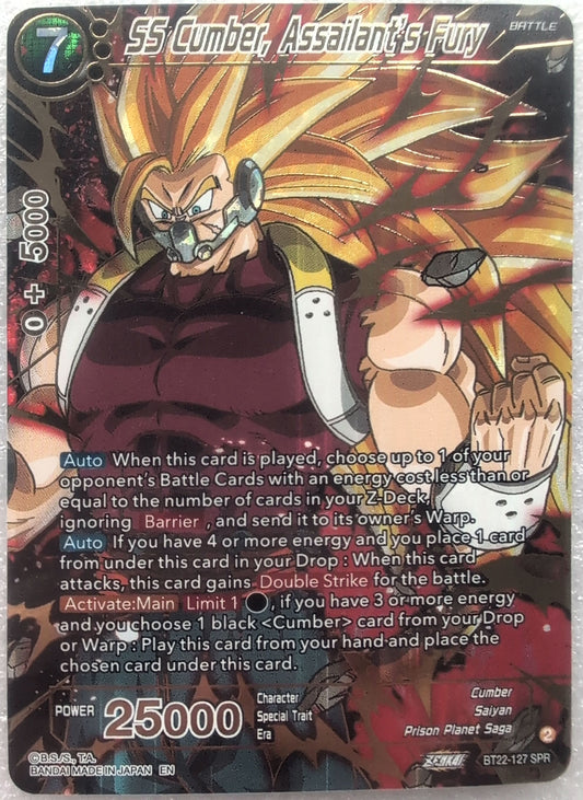 Dragon Ball Super - SS Cumber, Assailant's Fury - BT22-127 SPR