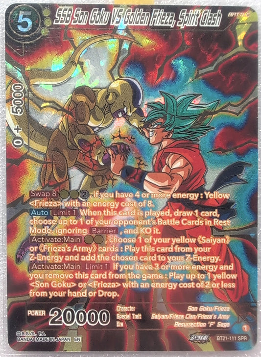 Dragon Ball Super- SSB Son Goku VS Golden Frieza, Spirit Clash - BT21-111 SPR
