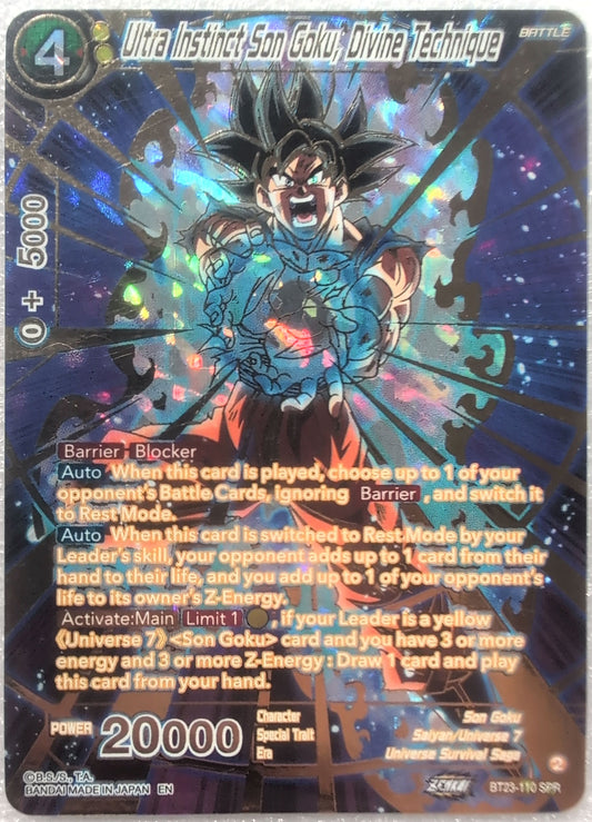 Dragon Ball Super- Ultra Instinct Son Goku, Divine Technique - BT23-110 SPR
